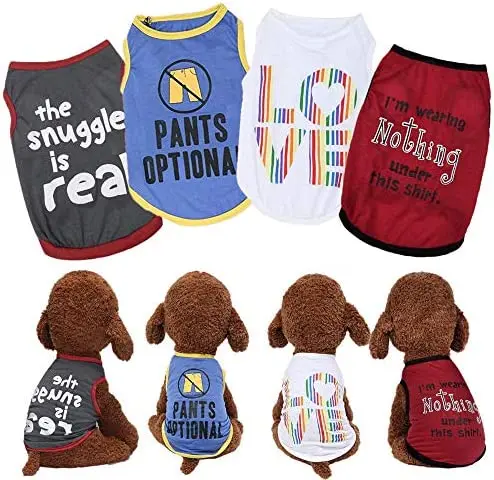 

4PCS Tiny Puppy Clothes - ropa para Perros pequeños hembra - Toy Dog Clothes - Tea Cup Puppy boy Clothes - pet Clothing