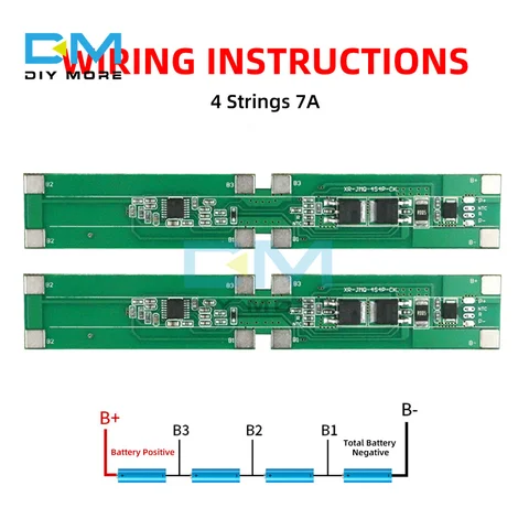 diymore BMS 4S 7A 14.8V 18650 регулятор напряжения