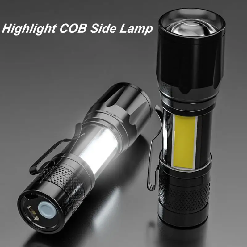 

Mini Led Household Flashlight Outdoor Camping Lighting Portable Waterproof Strong Light Rechargeable Flashlight