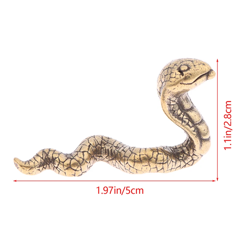 Античная бронзовая Кобра змея миниатюрные фигурки медные резьбы Зодиак животные