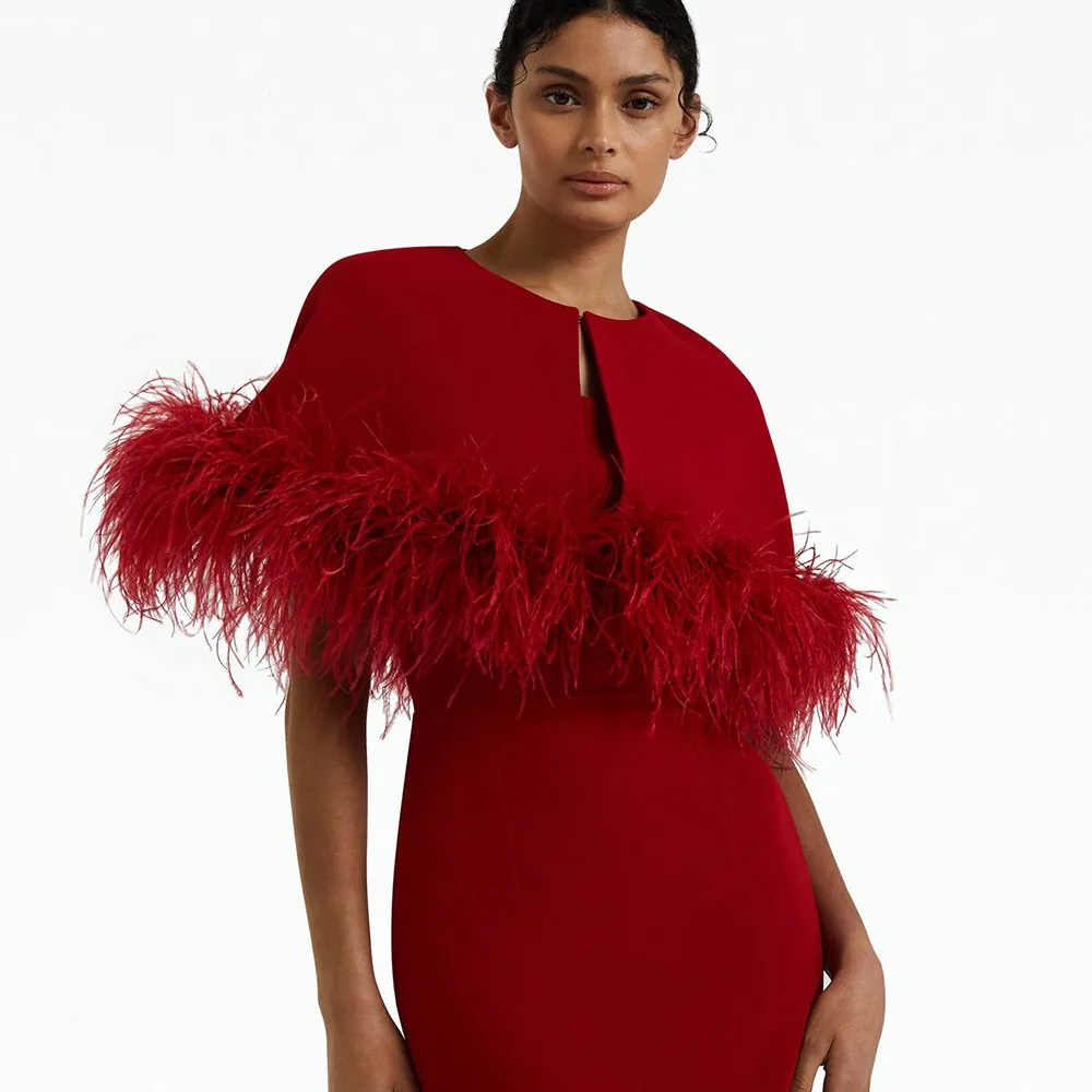 Свадебная накидка с перьями 2023 бордовый атласный Свадебный Болеро плед