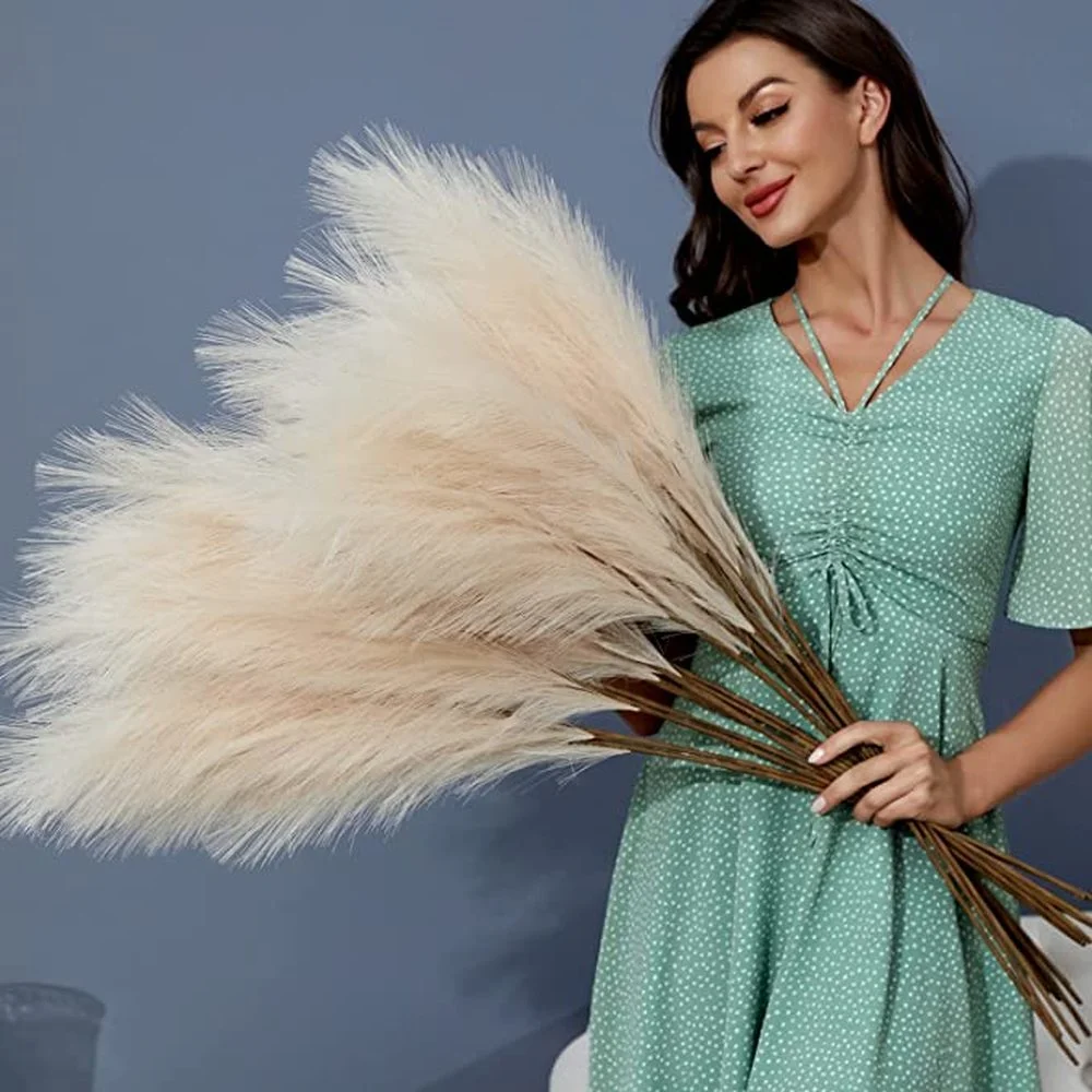 

1Pc 110cm Detachable Pampas Secas Grass Decor Artificial Reed Plant Fake Flower Wedding Home Bedroom Room Decoration Accessories