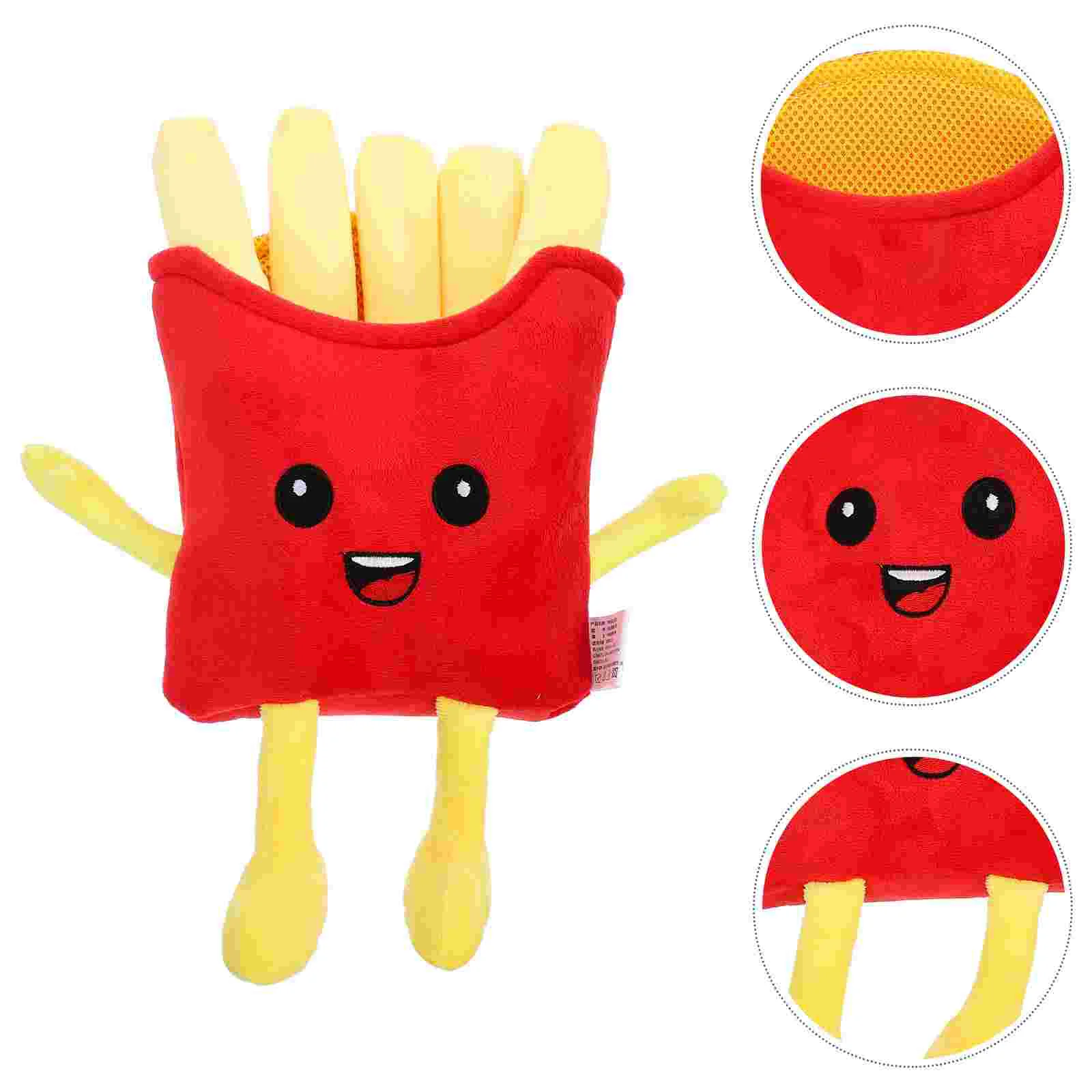

Fuzzy Pillows Kids Food Stuffed Car Throw Bedroom Cushion Toy Chip French Fries Plush