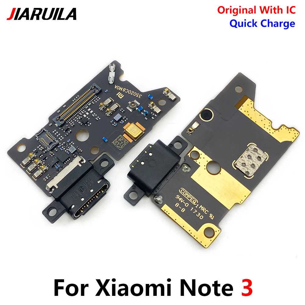100% Original New USB Charger Board Port Connector Dock Charging Flex Cable For Xiaomi Mi Note 3  Phone Parts