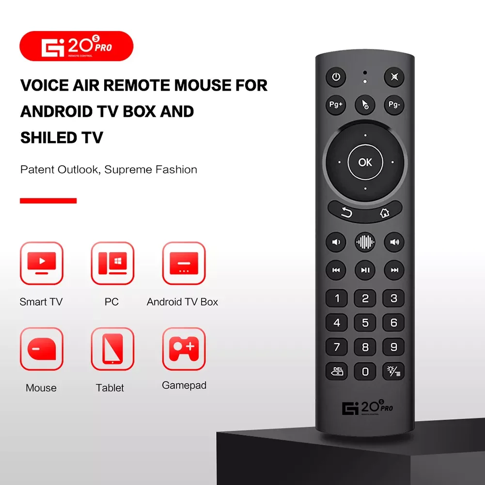 

G20S PRO 30 Button Voice Remote for Smart TV Set Top Box 2.4G Wireless Air Mouse Electronic Smart Home Accessories