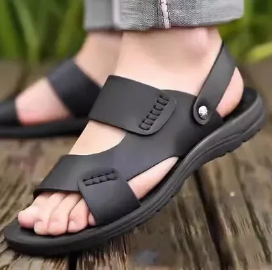 Мужские новые стильные повседневные тапочки на толстой подошве с мягкой