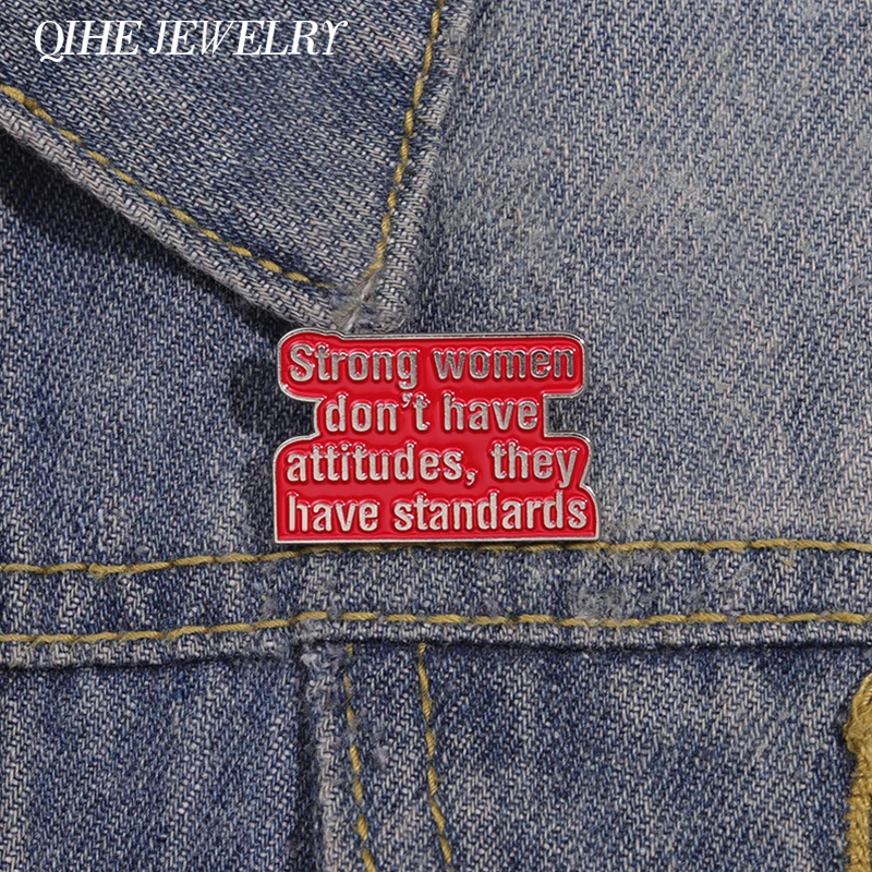 Сильные женщины не делают они статики эмалированная булавка классическая брошь