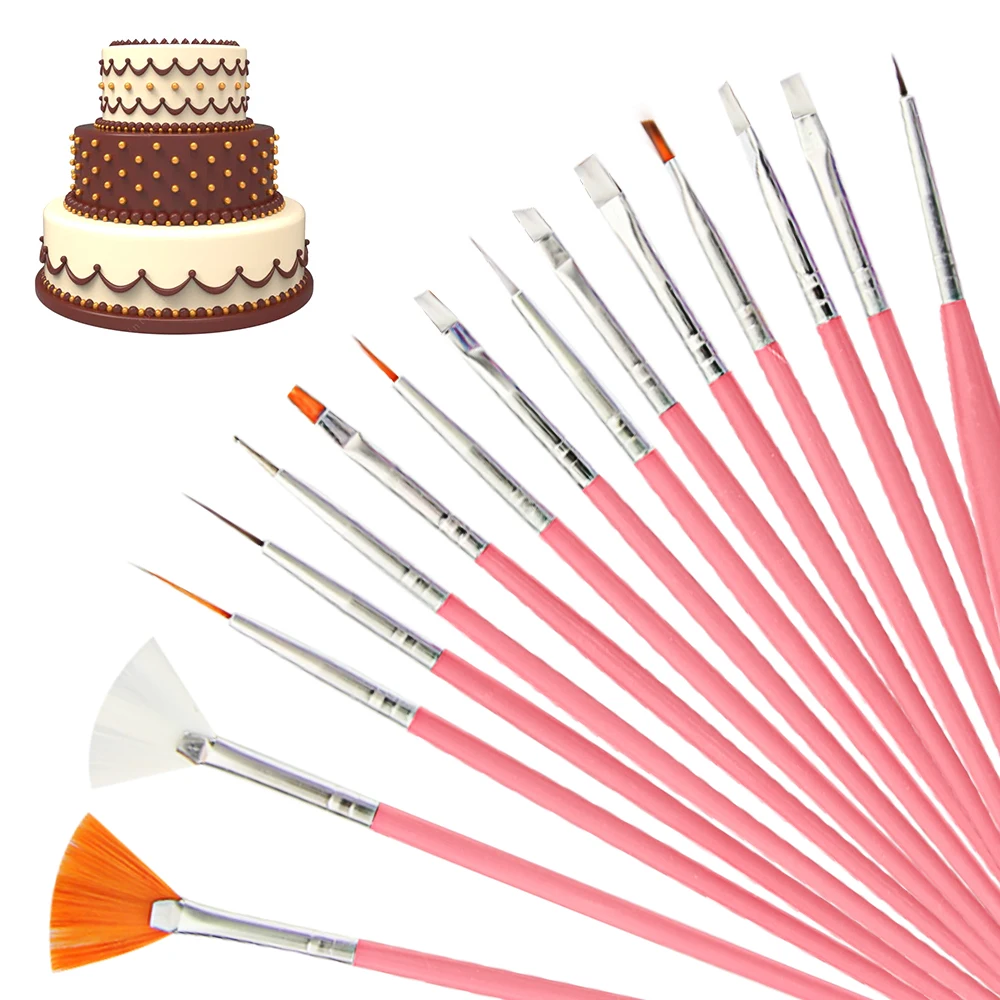 

Cake Decorating Tools Baking Accessories Multifunction Icing Pastry Brushes Fondant Cake Painting Brush Nail Art Brush Pen
