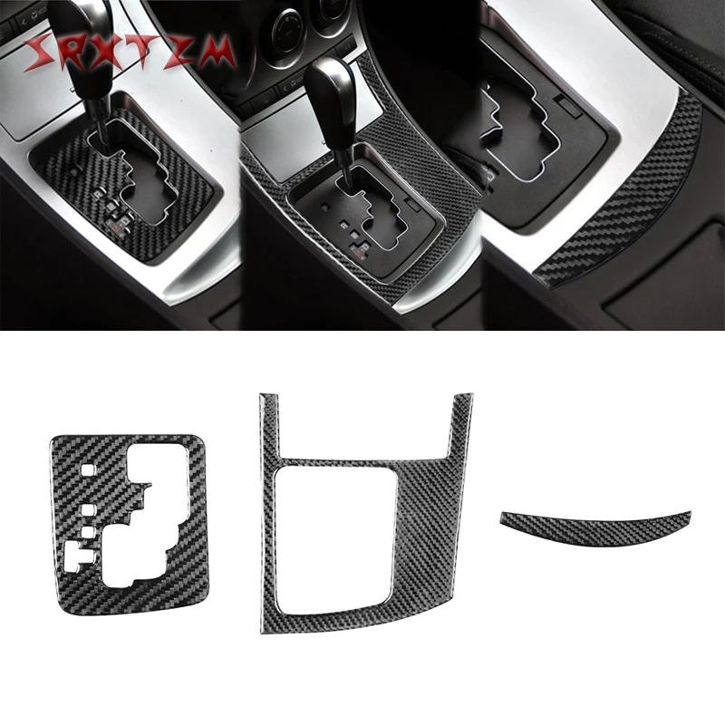 

For Mazda 3 Axela 2010 2011 2012 2013 Carbon Fiber Transmission Shift Panel Cover Car Decoration Trim Interior Accessories