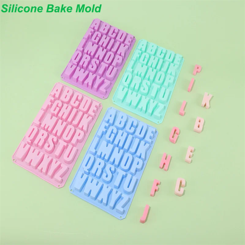 

DIY Silicone Chocolate Mold 26 Letter Number Chocolate Baking Tools Non-stick Silicone Cake Mold Jelly And Candy Mold 3D Mould