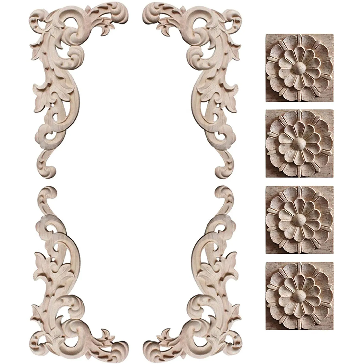 

Европейский стиль, деревянная искусственная настенная аппликация, искусственная роспись, Цветочная наклейка для мебели, Dec.