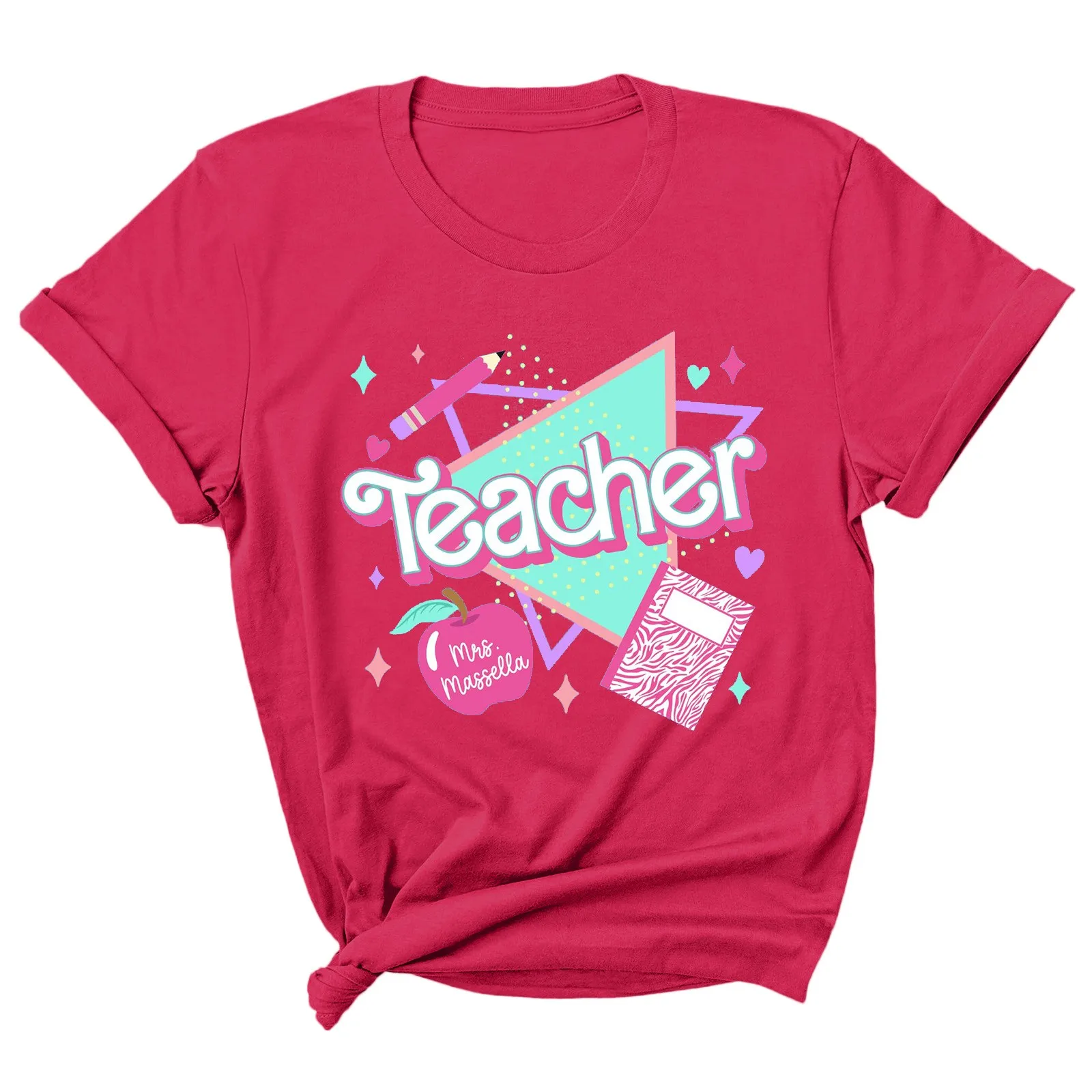 

Женская футболка с коротким рукавом, круглым вырезом и надписью