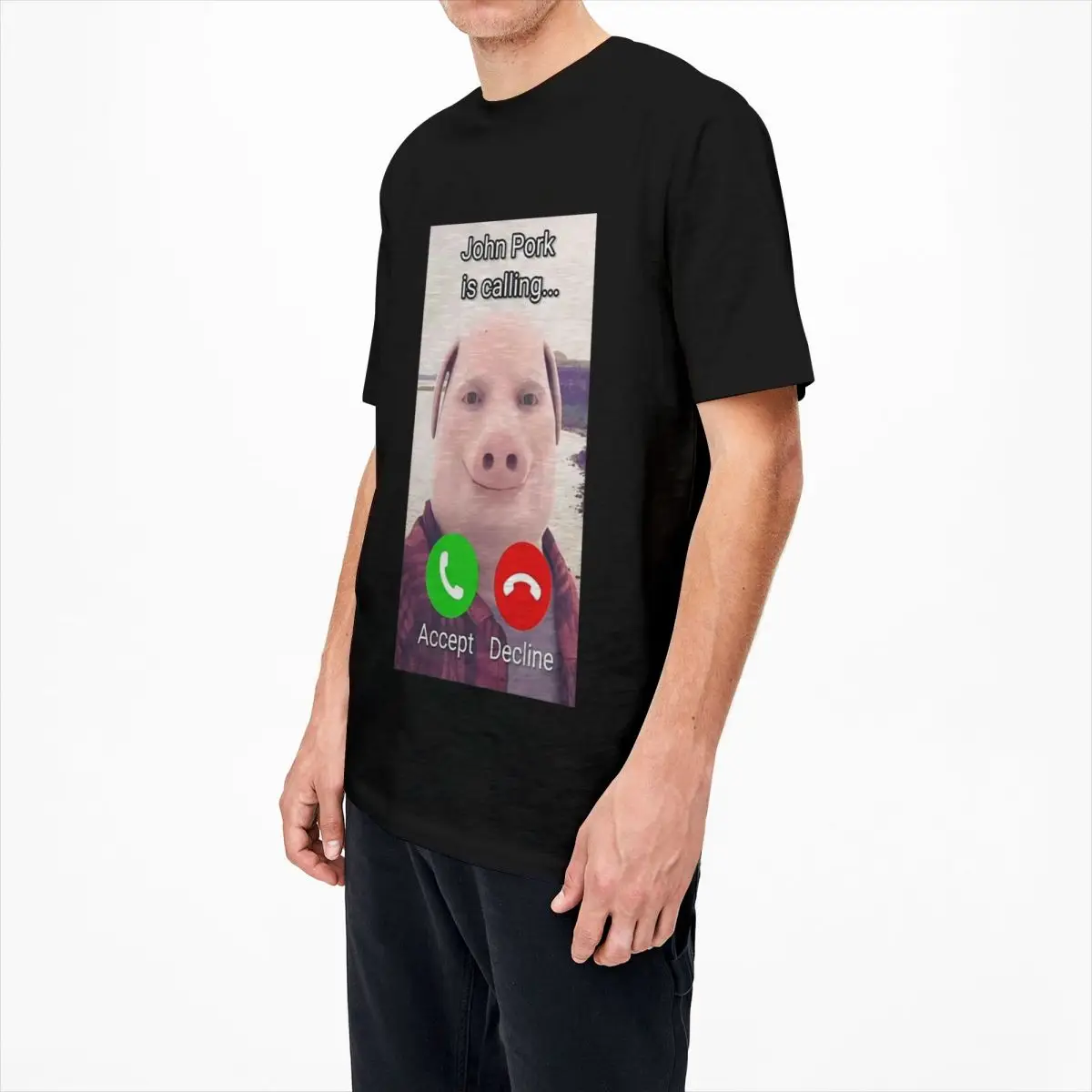 John Pork Is Calling Answer Call Phone Футболка с пляжным юмором Забавные футболки для любителей
