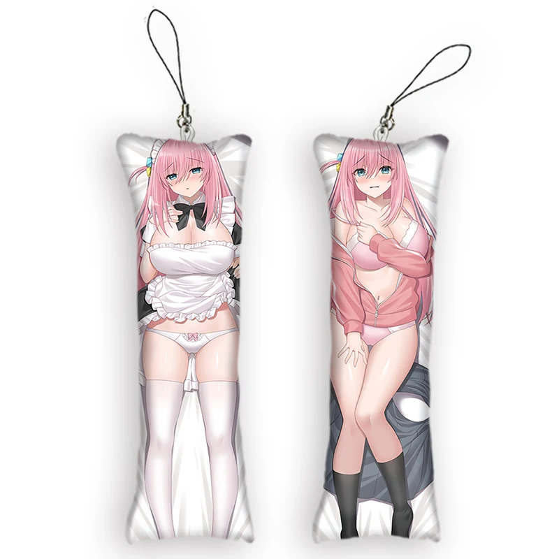 

Bocchi The Rock Cute Anime Pendant Key Chain Mini Dakimakura Accessories Small Pillow Bag Otaku Backpack Keyring Pendants