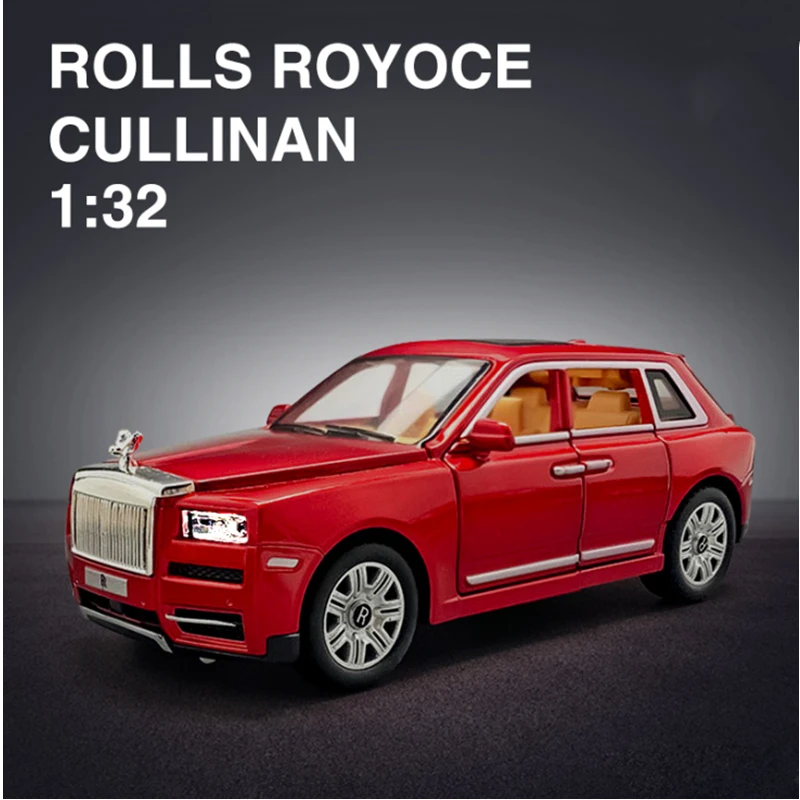 Модель автомобиля из металлического сплава в масштабе 1:32, модель машины-внедорожника Rolls Royce, коллекционная Игрушечная модель автомобиля с ...