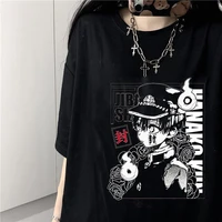 harajuku e girl anime oversized t shirt unisex kawaii comics y2k goth streetwear casual t shirt short sleeve punk tops women