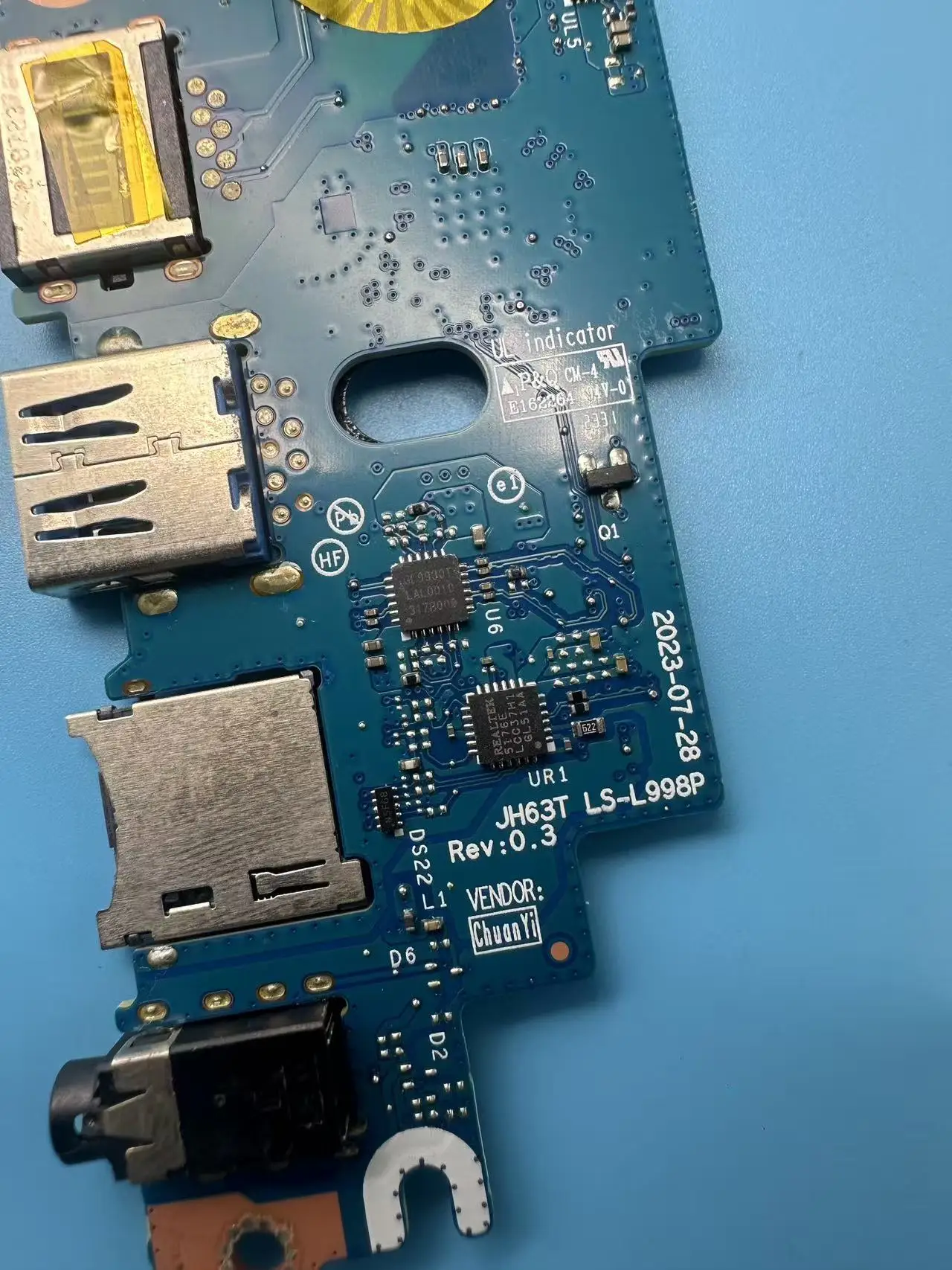 Фото Плата USB для Acer Predator 2024 PHN16-72, аудиопорт, N23C1, функциональная №2