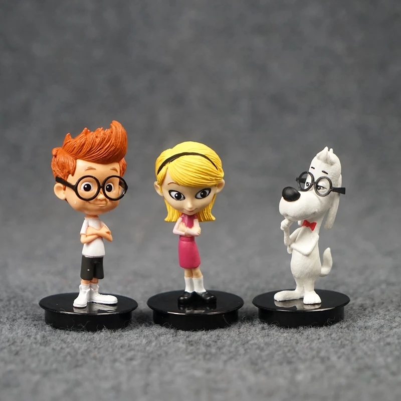 

9cm cartoon anime Peabody dog Action figure doll PVC kids collection Sherman model doll