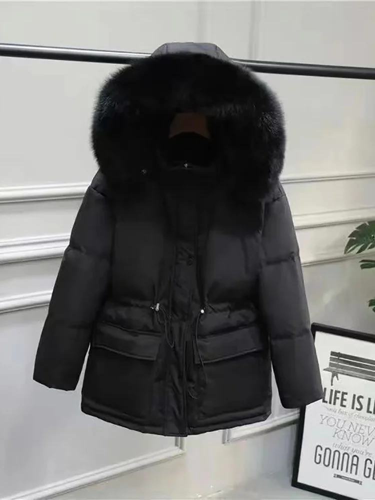 WYWMY Winter Jacket Women Warm Down Cotton Coat Women Hooded Big Fur Collar Short Parkdas Female Clothes Manteau Femme Hiver