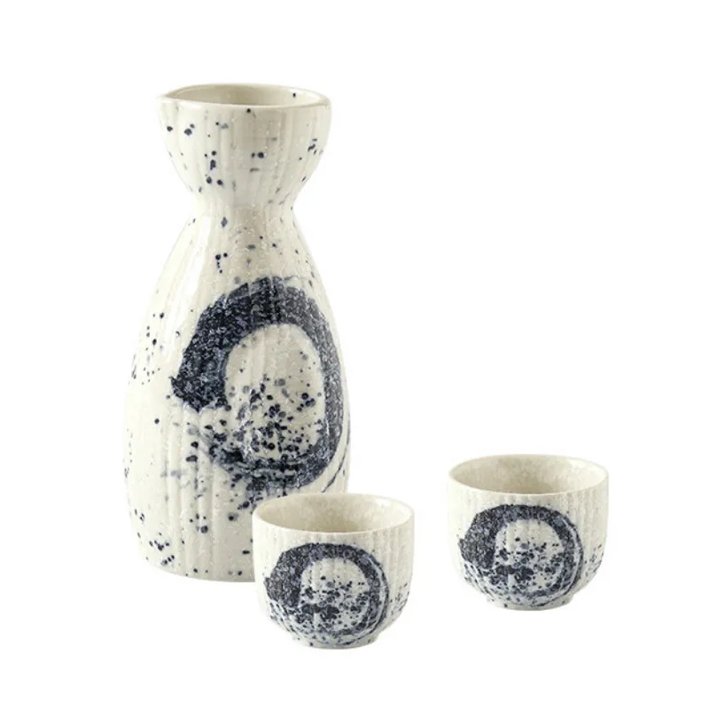 

Набор керамический сакэ 50-250 мл, художественный дизайнерский винтажный штопор для ресторана, ликера, водки, спирта, водки, 1 кастрюля, 2 чашки, ...