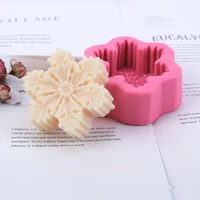 christmas snowflake silicone mold diy aromatherapy plaster candle soap making decorating mould candy chocolate making tools