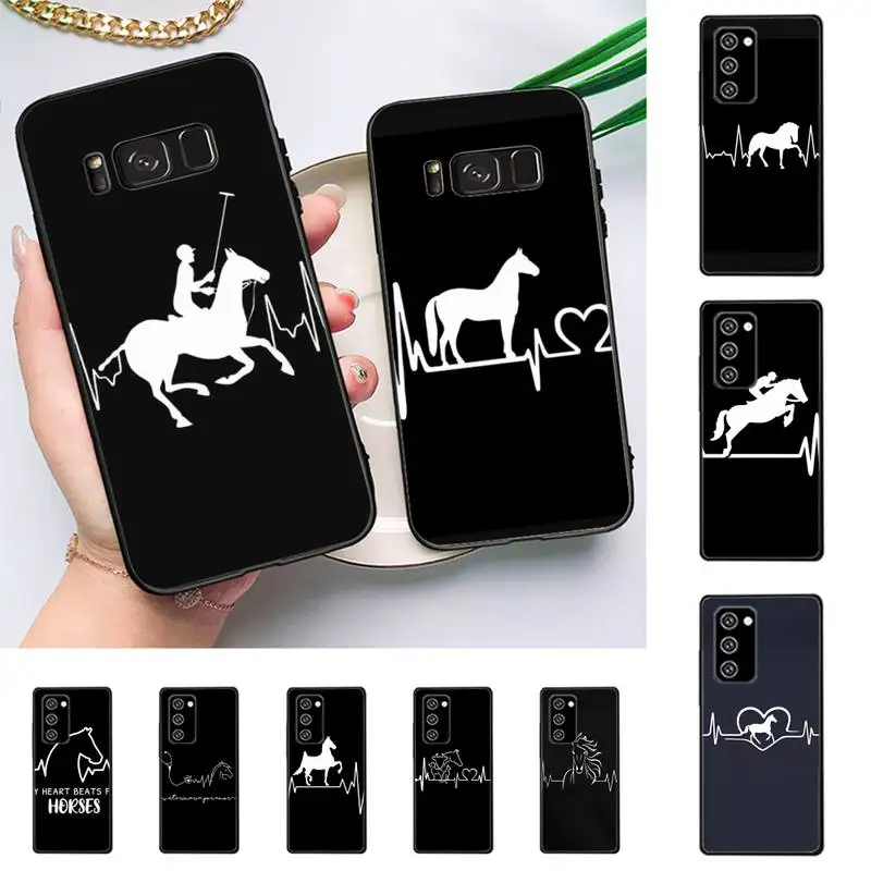 

Horse Heartbeat Phone Case for Redmi 8 9 9A for Samsung J5 J6 Note9 for Huawei NOVA3E Mate20lite cover