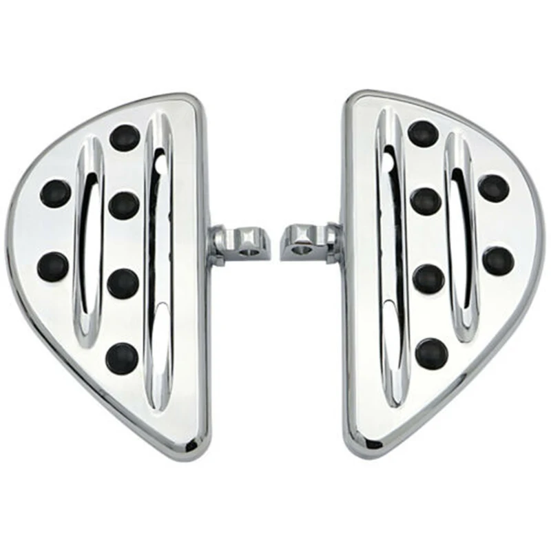 

Motorcycle Foot Pegs, Passenger Floorboard Pedal Footrest Pedal For Touring Road King Dyna Sportster 883 1200 Silver