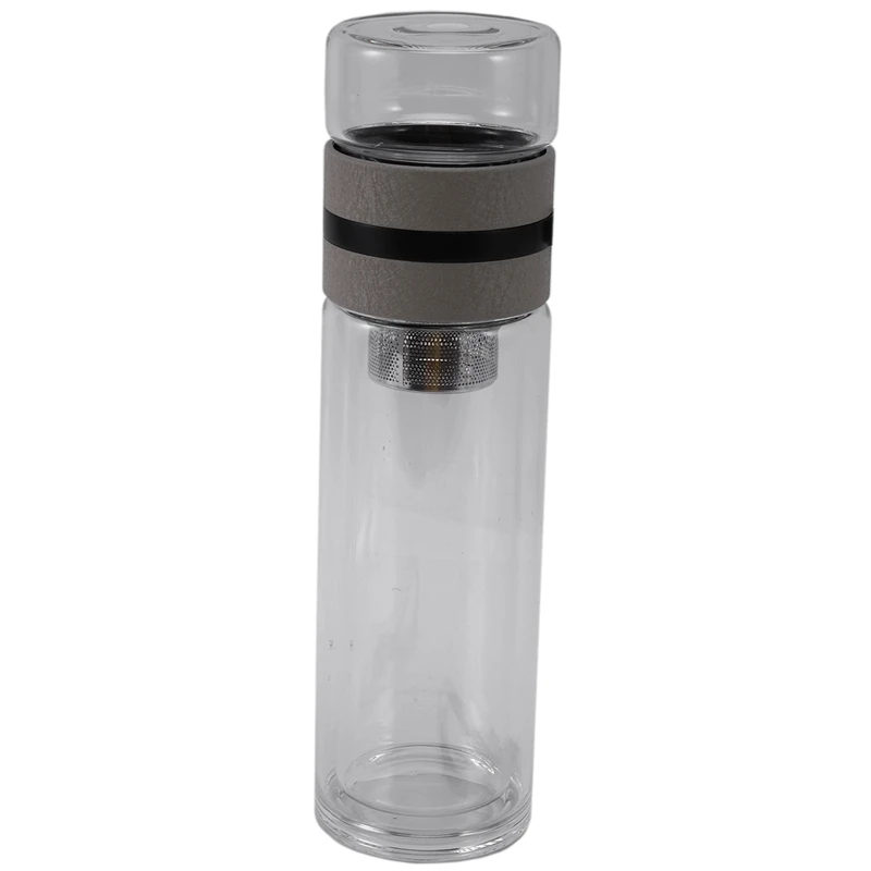 

350Ml Travel Drinkware Portable Double Wall Glass Tea Bottle Tea Infuser Glass Tumbler Stainless Steel Filters The Tea Filter