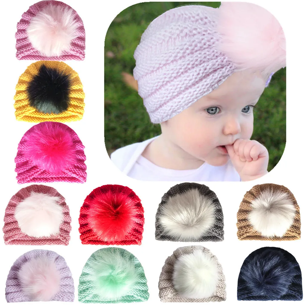 

Вязаная зимняя детская шапка для девочек, шапочка карамельных цветов, детская шапочка, тюрбан, головные уборы, аксессуары для мальчиков