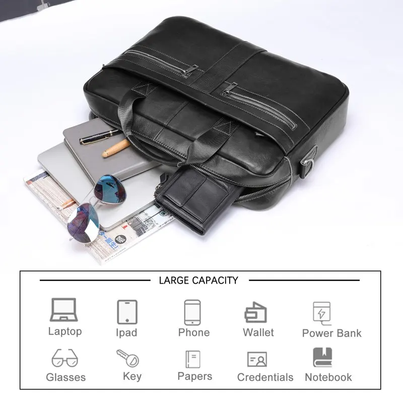 Genuine  Briefcase for Men 15.6