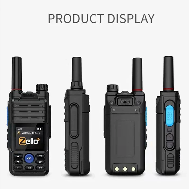 Fast Shipping Zello Walkie Talkie Handy Long Range 4G GPS Wifi Blue Tooth Mobile Ham Radio Two Way Radio 100km