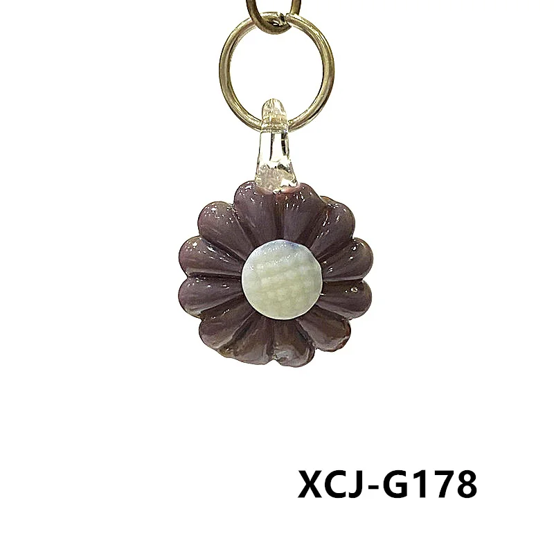 

2 шт. стеклянные разноцветные цветочные кулоны JSSMTLP