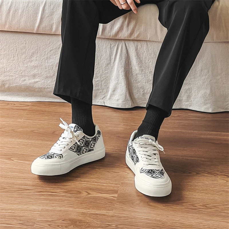 Черные парусиновые кроссовки с принтом граффити мужская вулканизированная