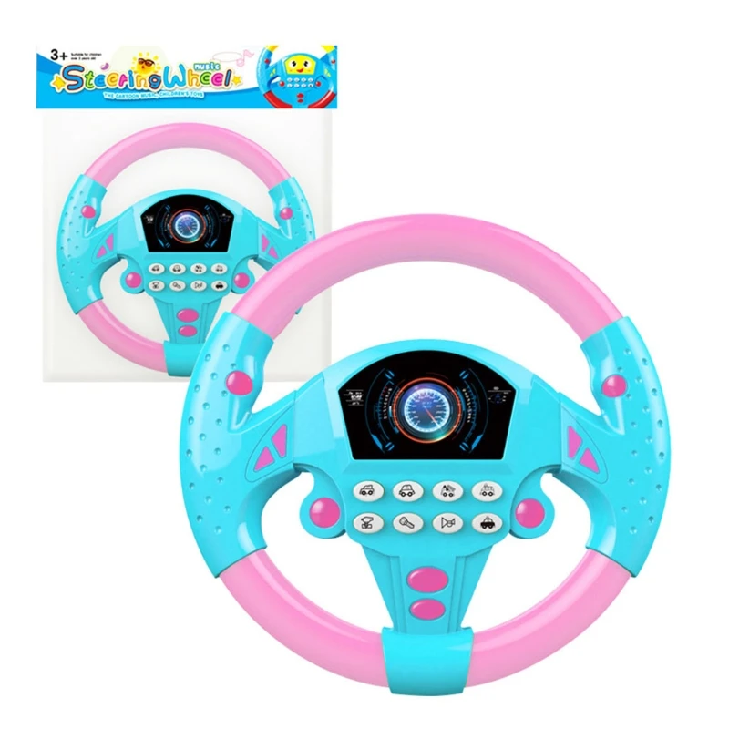 

Small Steering Wheel Toy Gift Geared to Steer Interactive Driving Wheel – Portable Pretend Play Toy Steering Wheel