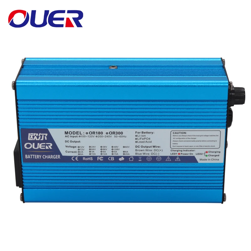 60V 4A Power Supply For Electric Tricycle Charger Fit  Lead Acid AGM GEL VRLA OPZV Battery For Seniors Scooter Bicycle