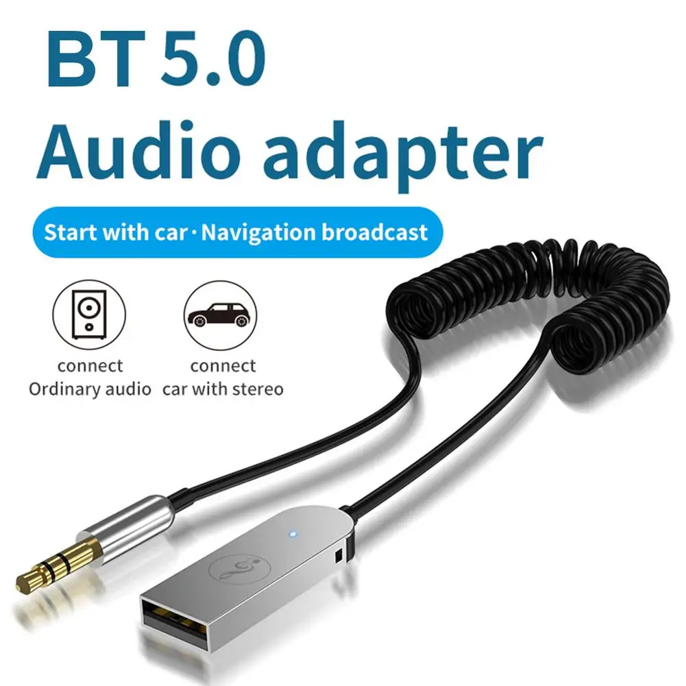 

Bluetooth V5.0 Aux адаптер Dongle Usb к разъему 3,5 мм автомобильный аудио Aux Bluetooth 5,0 комплект громкой связи для автомобильного приемника Bt передатчик