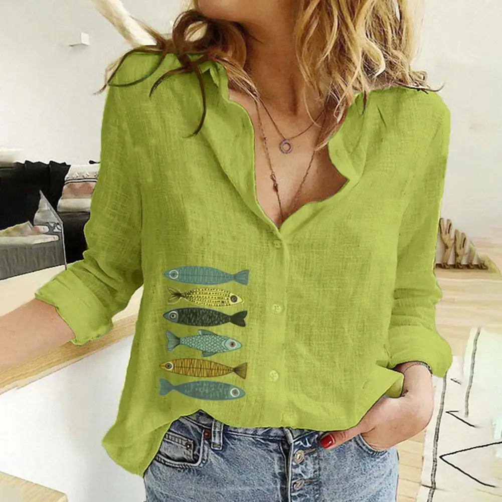 

Casual White Yellow Shirts Button Lapel Cardigan Top Lady Loose Long Sleeve Oversized Shirt Womens Blouses Leisure Tunic Blusas