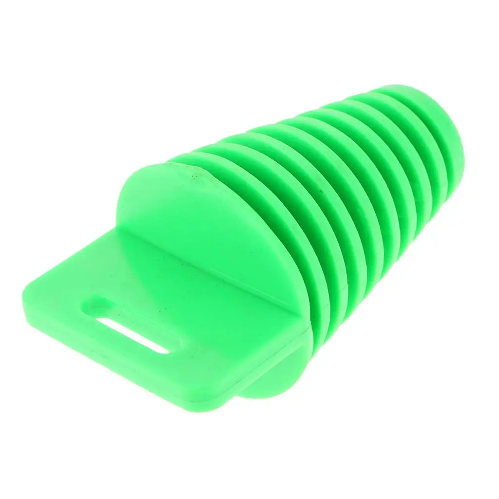 

2pcs 77mm Motorcycle Exhaust Pipe Silencer Muffler Wash Plug Green+Orange