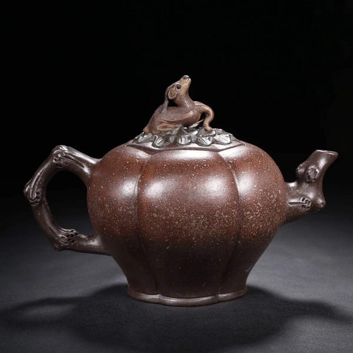 

Chinese Yixing Zisha Clay Teapot Moving forward all the way Pot Jiang Yanting 600ml