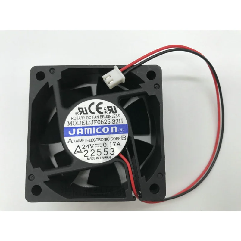 Новый вентилятор кулера для процессора JAMICON JF0625S2H 24В 0.17A 6 см 6025 2-проводной охлаждающий вентилятор