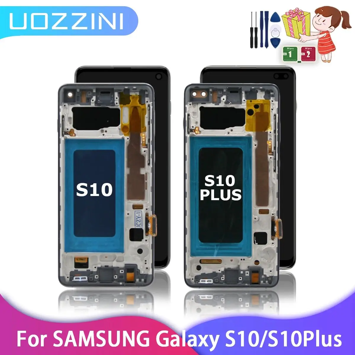 Тестер Дисплея Samsung Galaxy S10/s10 Plus Sm-g973f/u/w Tft Жк-экран С Рамкой Емкостный Сенсорный