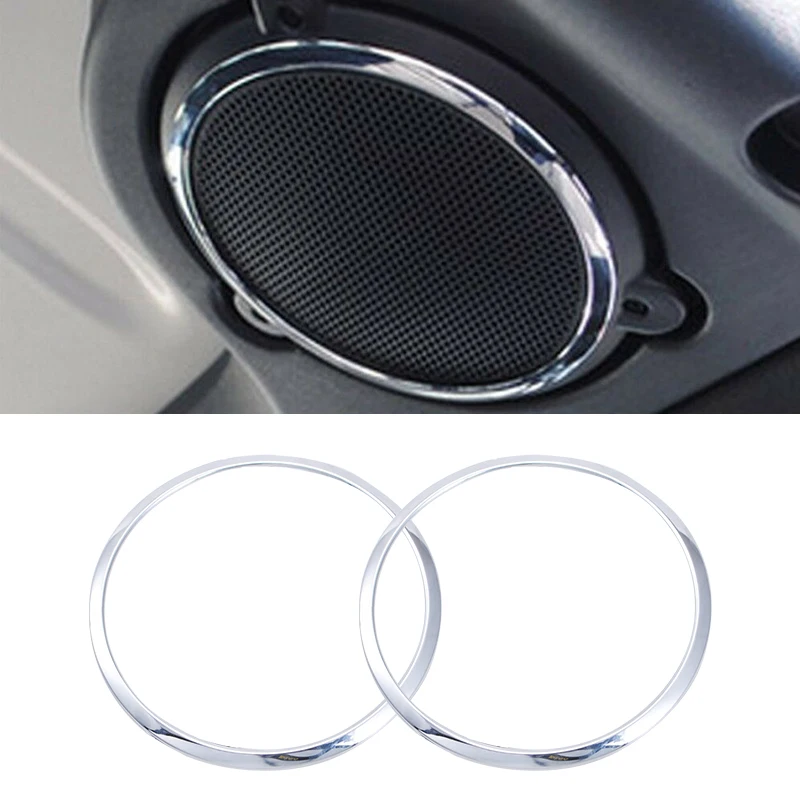 

2Pcs Car Top Roof Sound Speaker Trim Ring Cover Silver ABS Fit for Jeep Wrangler JK 2007 2008 2009 2010 2011 2012 2013 2014