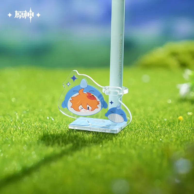 [Подлинный] Аниме Настольный Декор Genshin Impact Diluc Xiao Teyvat Подставка для ручек Фигурка