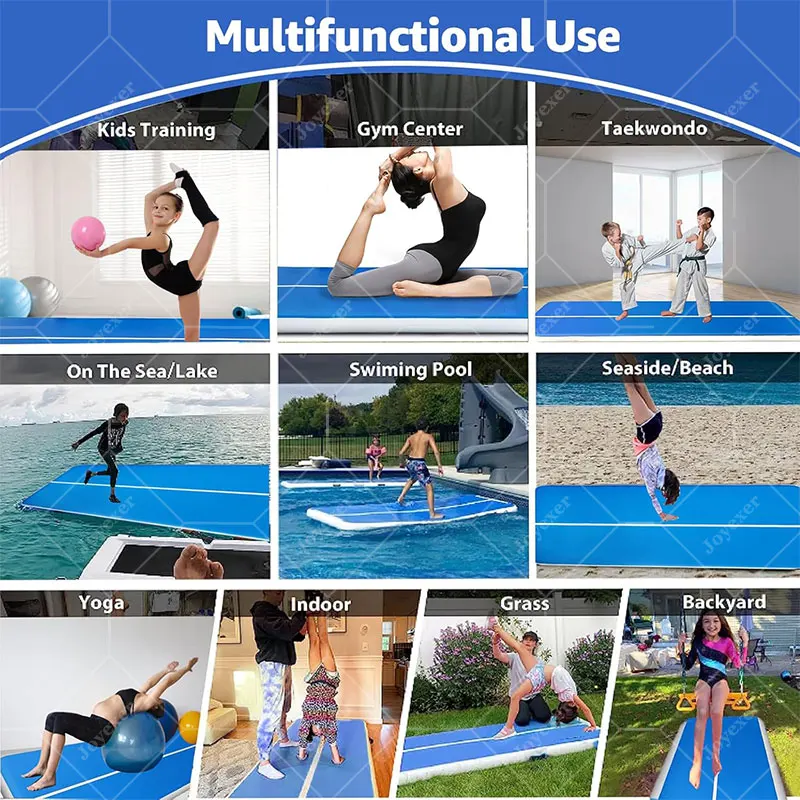 Профессиональный гимнастический коврик Airtrack 8 м с откидной спинкой