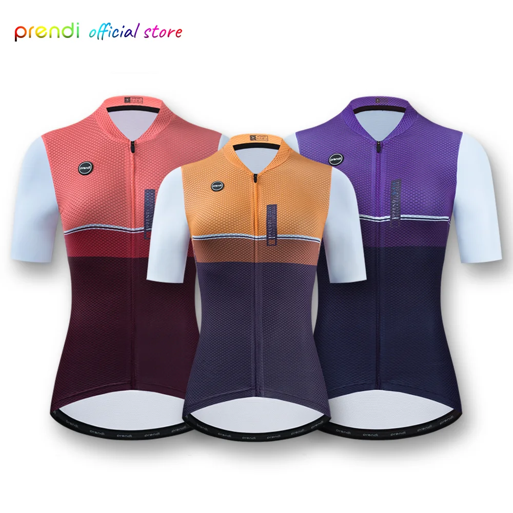

PRENDI 2022 New Women Cycling Jersey Pro Cool Bike Clothing Summer Comfortable Breathable Female Bicycle Sports Wear
