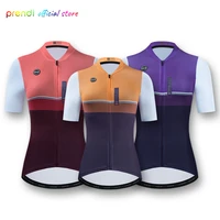 prendi 2022 new women cycling jersey pro cool bike clothing summer comfortable breathable female bicycle sports wear