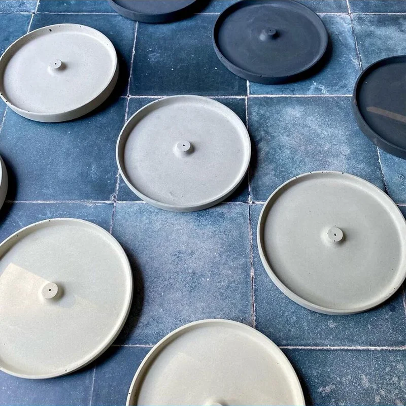 Силиконовая форма для курильницы круглый зеркальный держатель в скандинавском