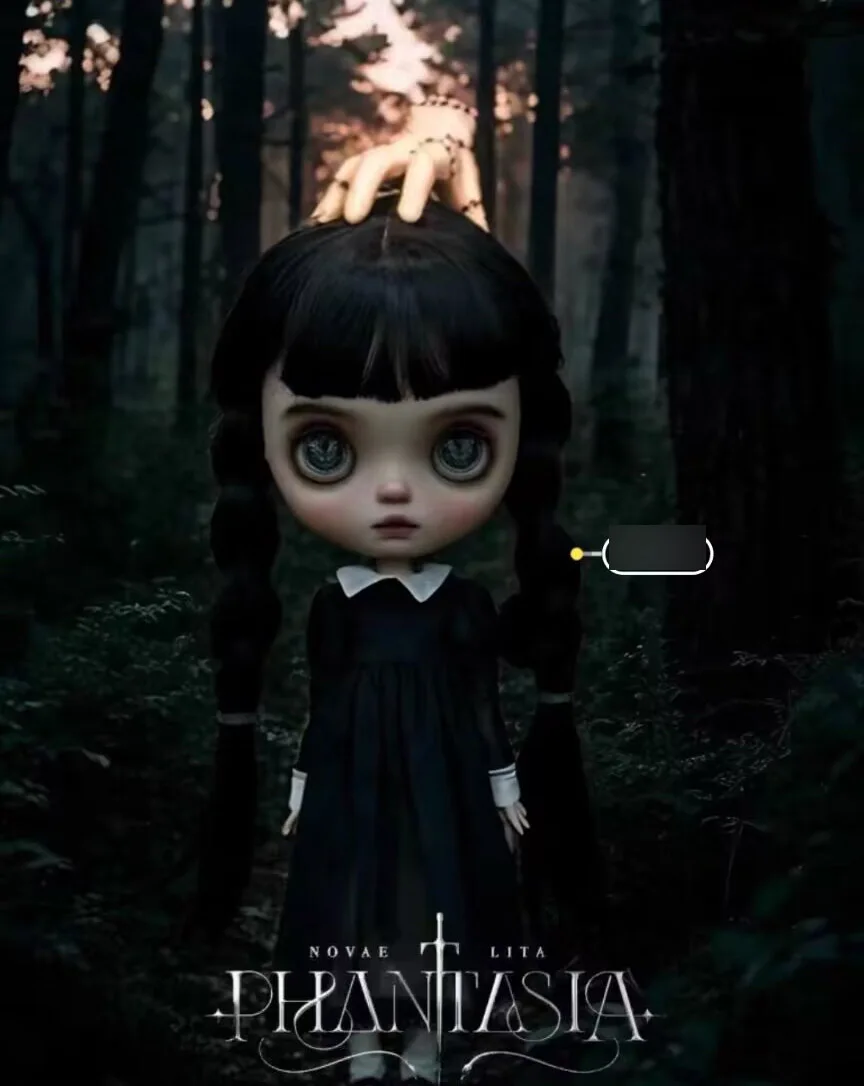 Maid Style 4 шт. Landoudou/Blythe Черное платье+арон+головные уборы+носки 1/6 30 см (подходит для