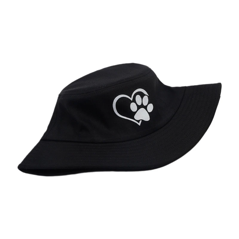Унисекс Рыбацкая шапка для любителей домашних животных Панама Модное сердце