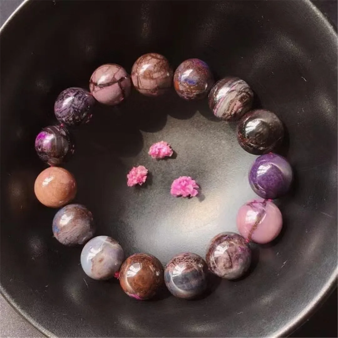 

14mm Natural Purple Sugilite Bracelet For Women Men Healing Beauty Gift Crystal Beads Anticancer Stone Gemstone Jewelry AAAAA